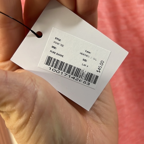 Pure Barre “Pony Tee” Size L - Picture 4 of 4